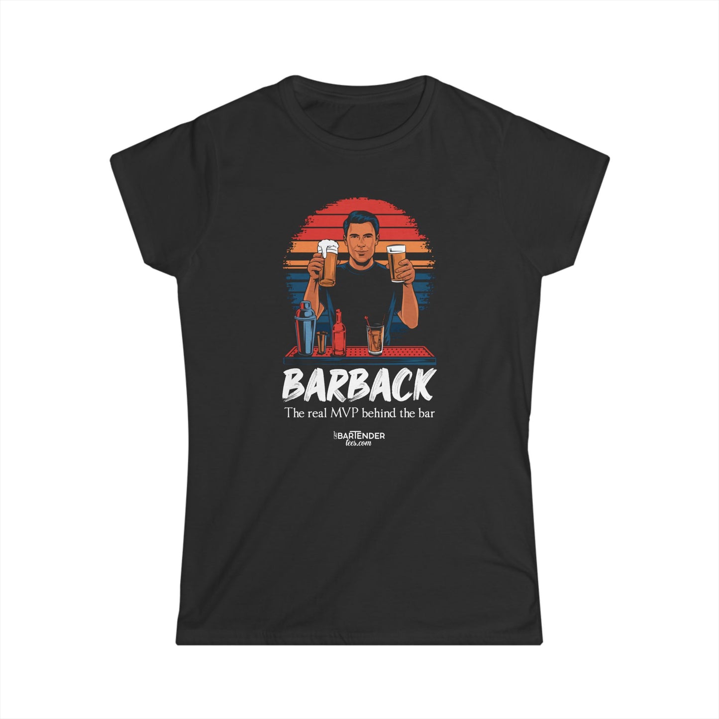 "Barback the real mvp behind the bar" Women's Bartender Tee