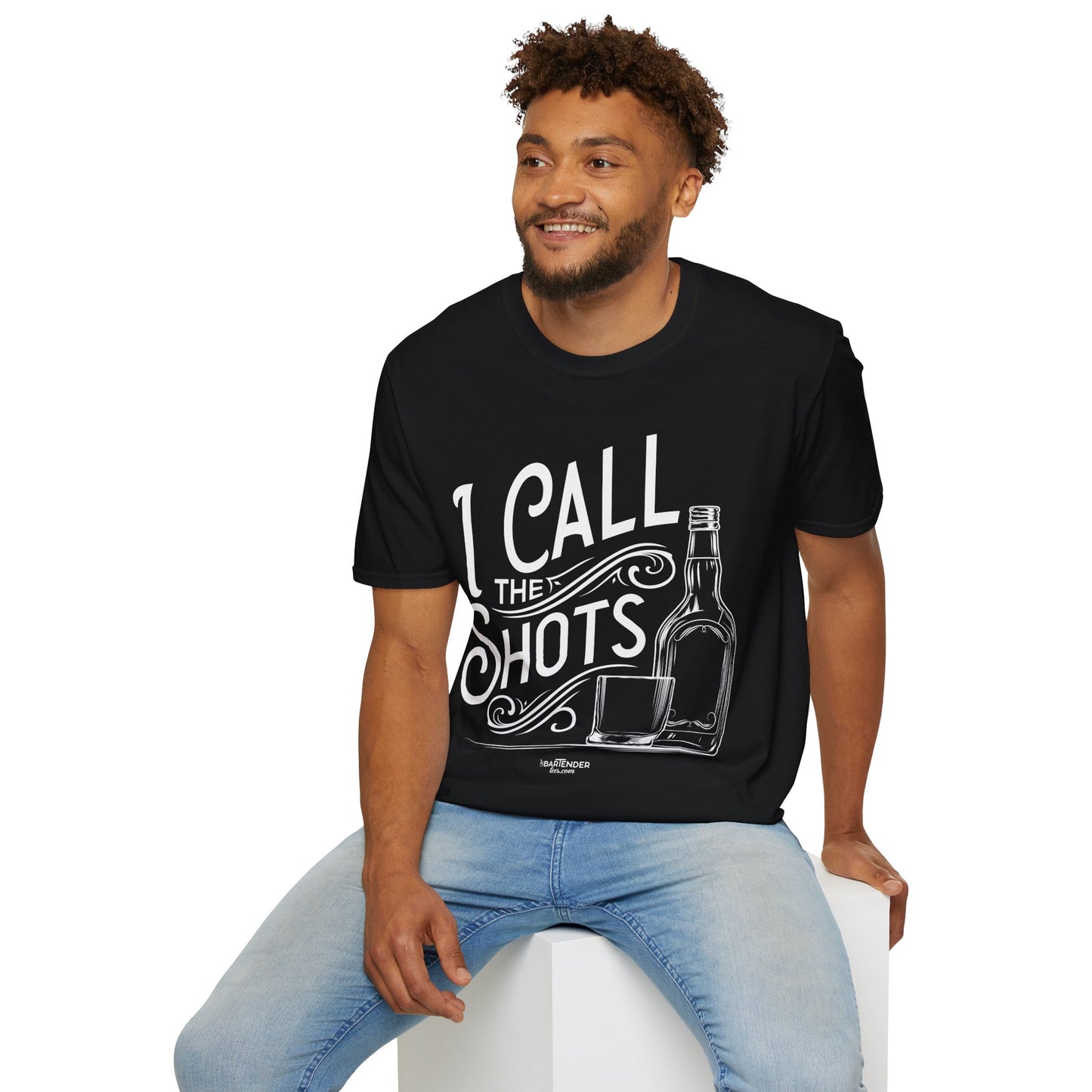 "I Call the Shots" Men's Bartender Softstyle T-Shirt