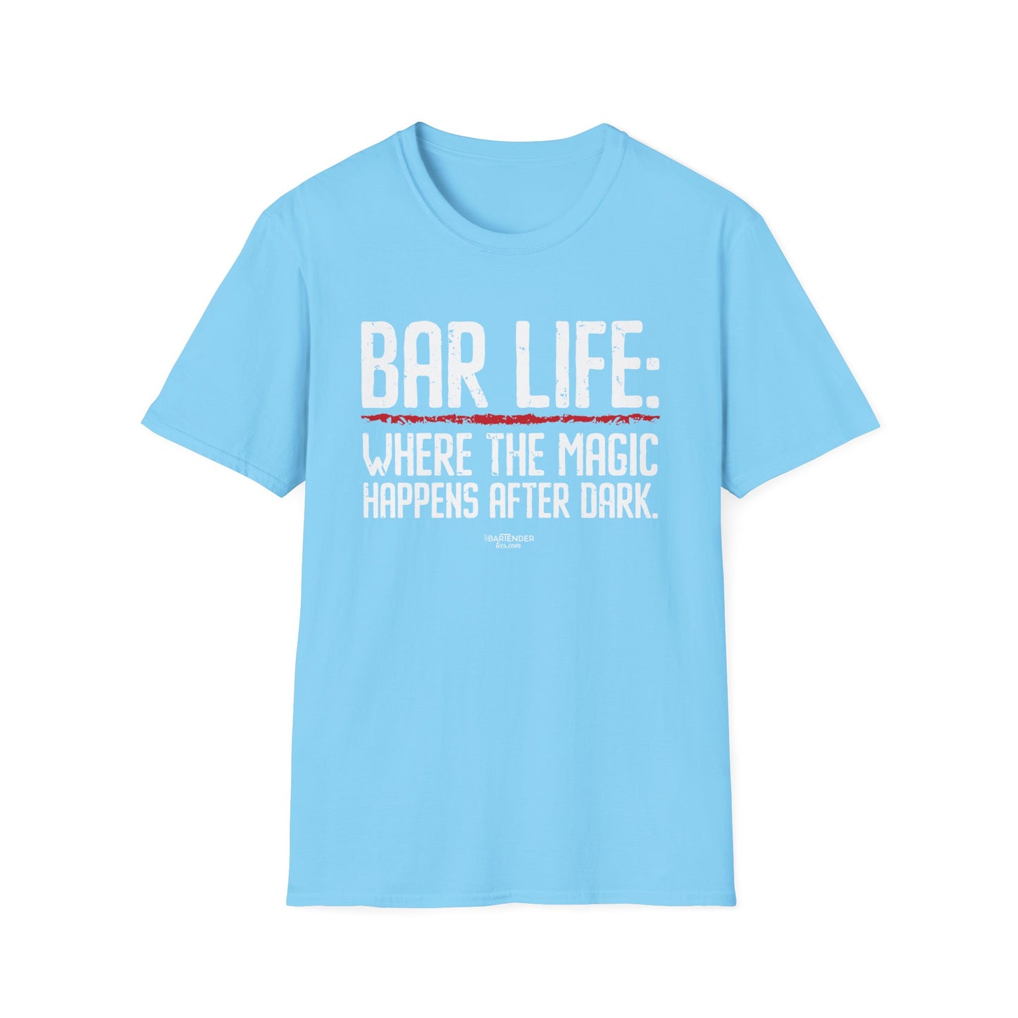 "Bar Life Where the Magic Happens After Dark" Men's Bartender Tee