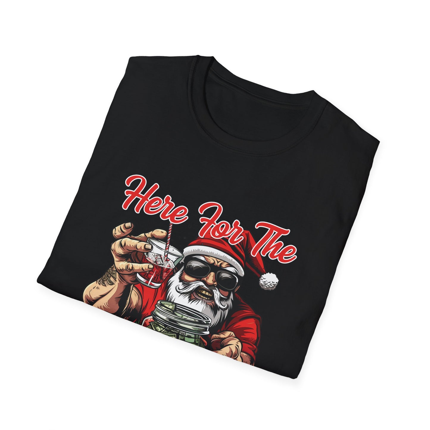 “Here for the Tips, Not the Holiday Spirit” Unisex Softstyle T-Shirt