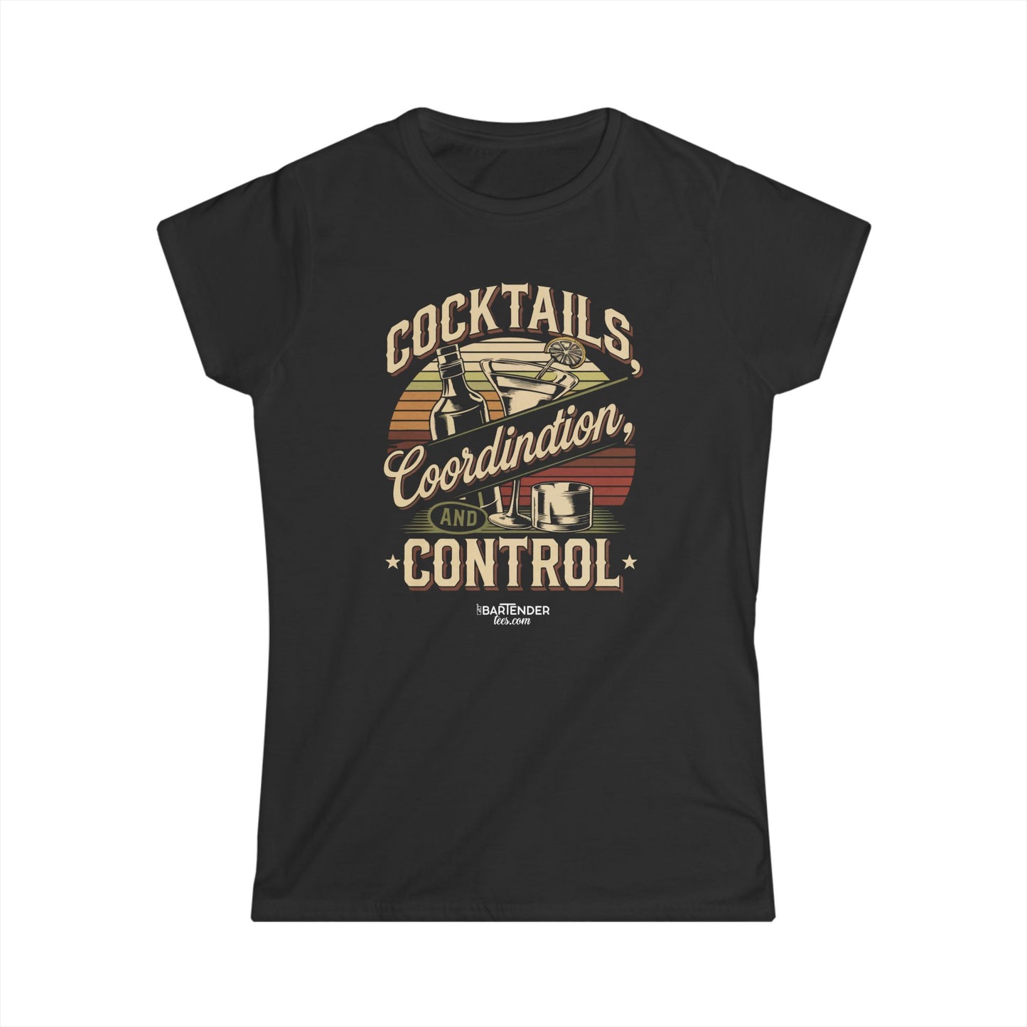 "Cocktails coordination and control" Women's Bartender Tee