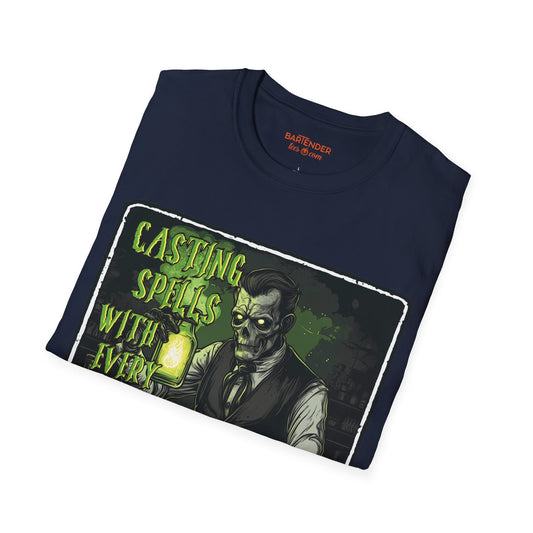 "Brew up some Spirits" Halloween Bartender Softstyle T-Shirt