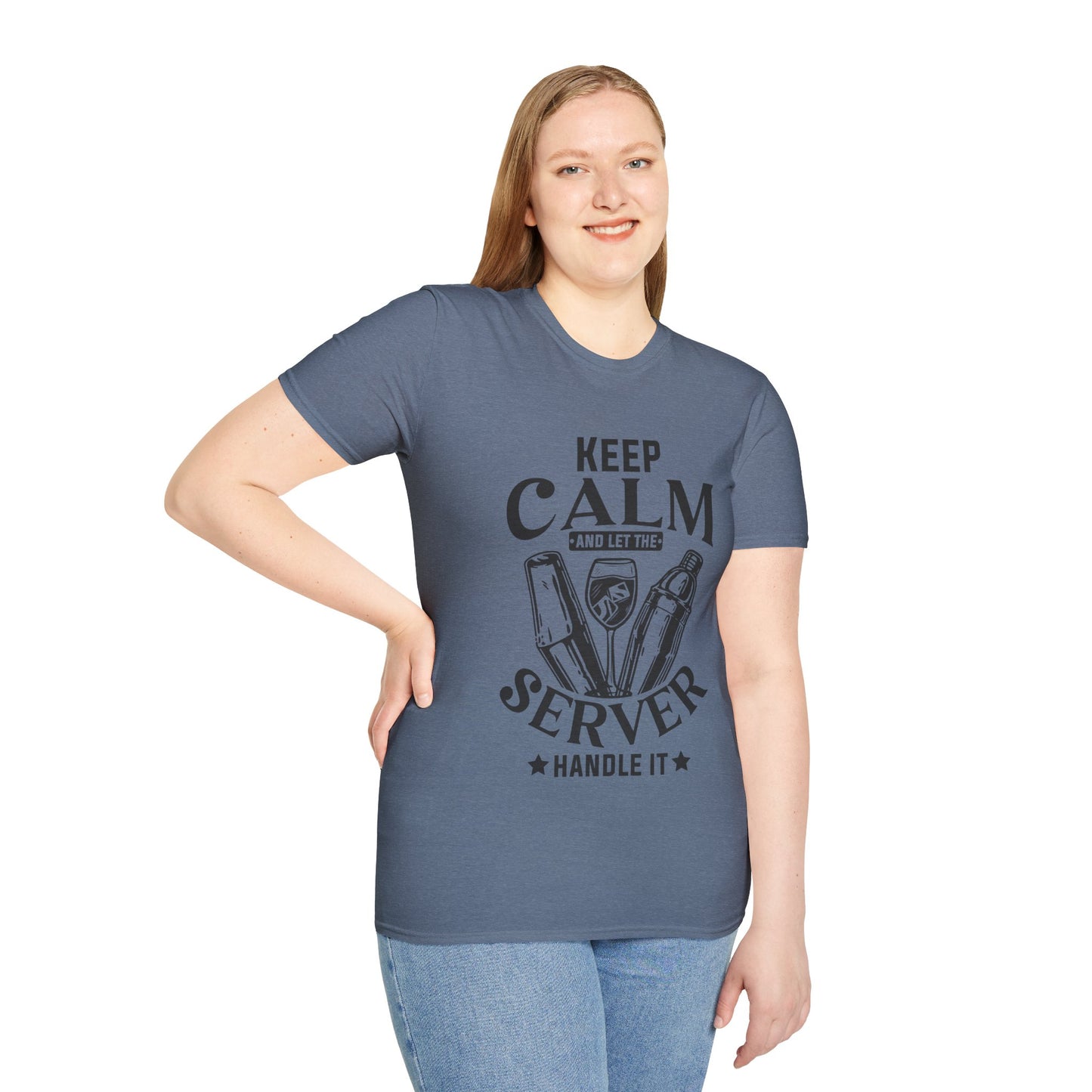 "Keep Calm and Let the Server Handle It" Unisex Softstyle T-Shirt