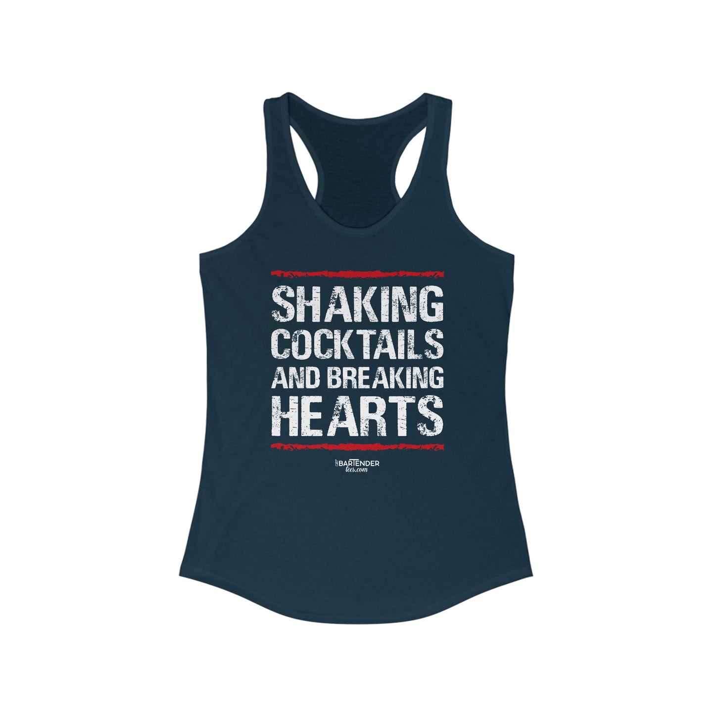 "Shaking cocktails and breaking hearts" Women's Bartender Tank Tops