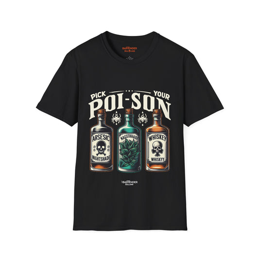 "Pick Your Poison" Halloween Bartender Softstyle T-Shirt