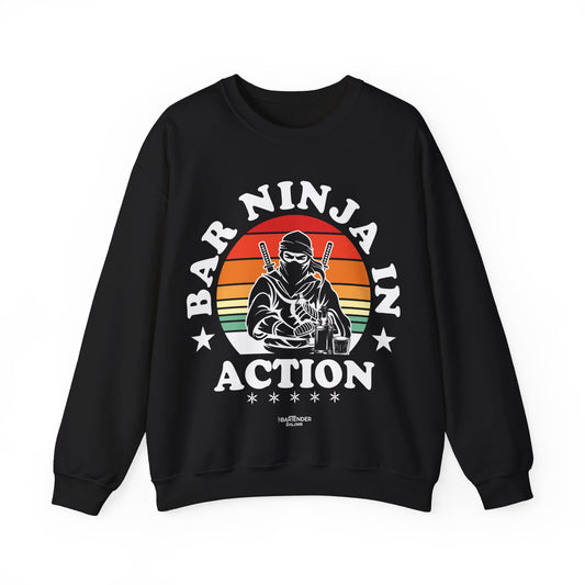 "Bar ninja in action" Bartender Sweatshirt
