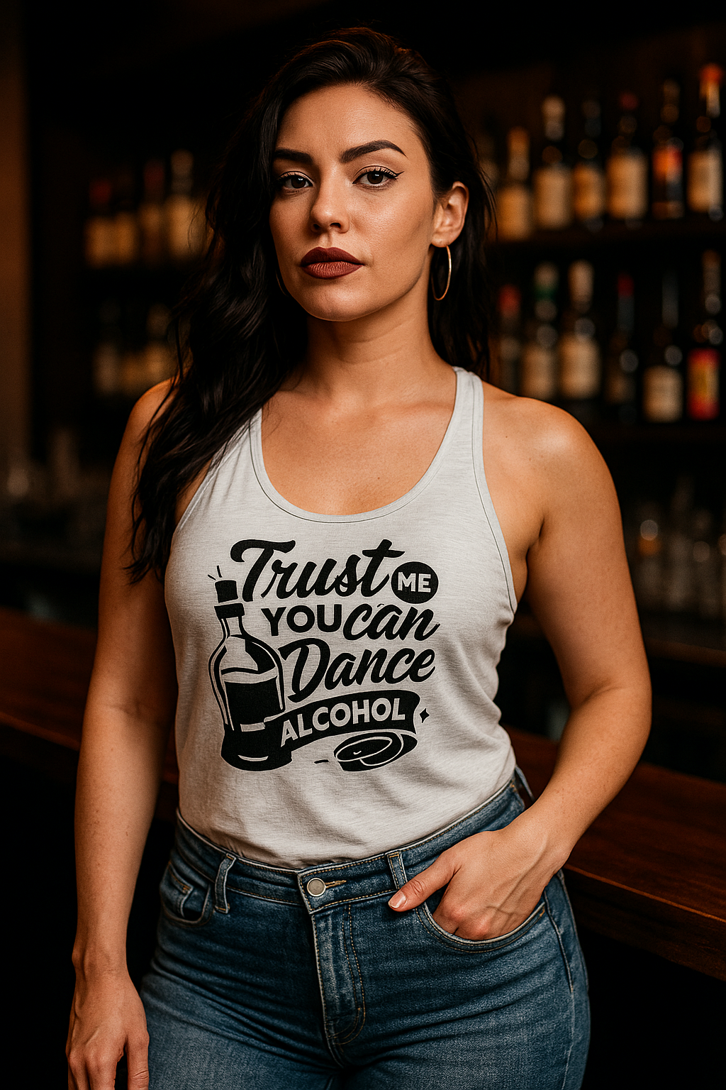 "Trust Me You Can Dance Alcohol" Women's Bartender Tank