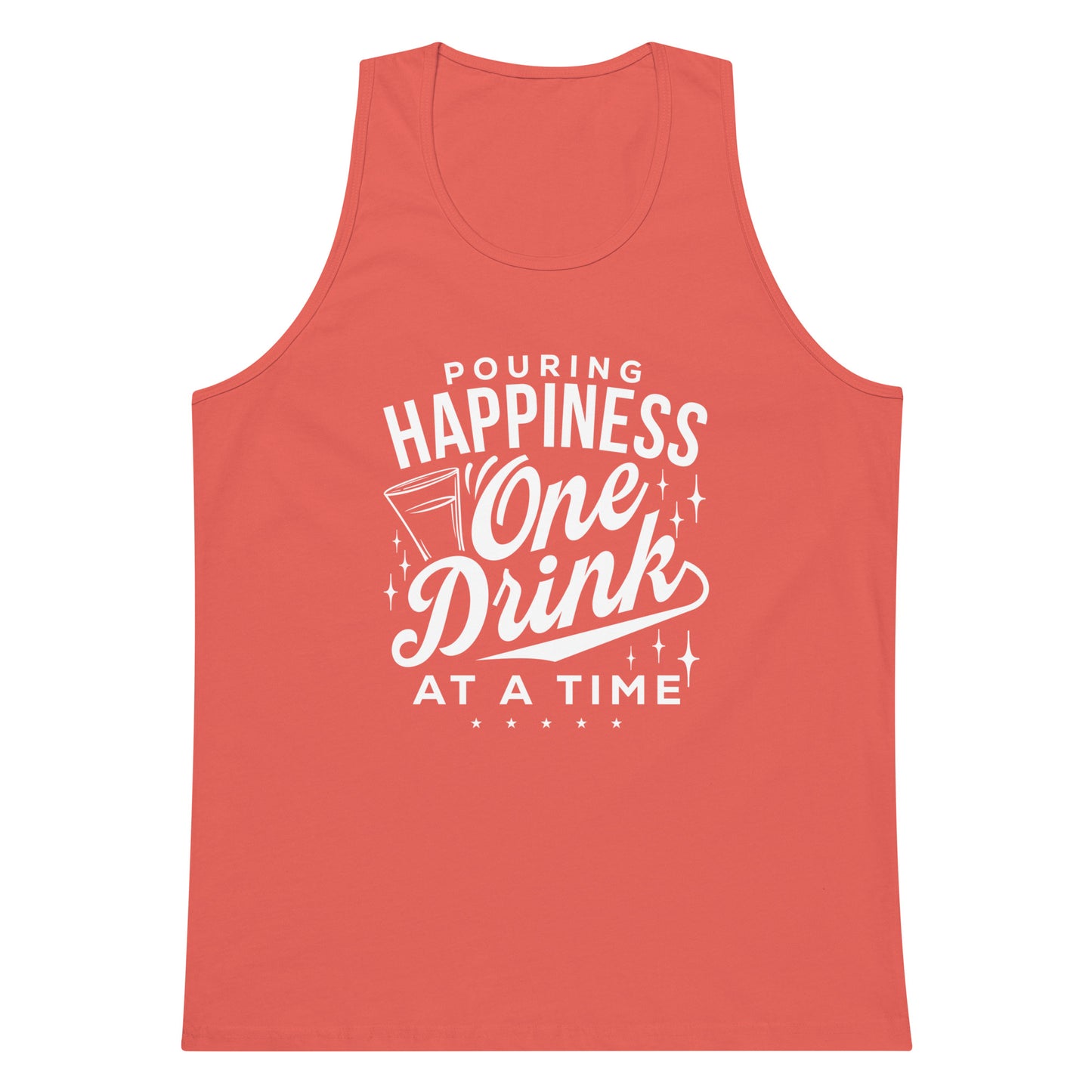 "Pouring Happiness One Drink at a Time" Men's Bartender Tank