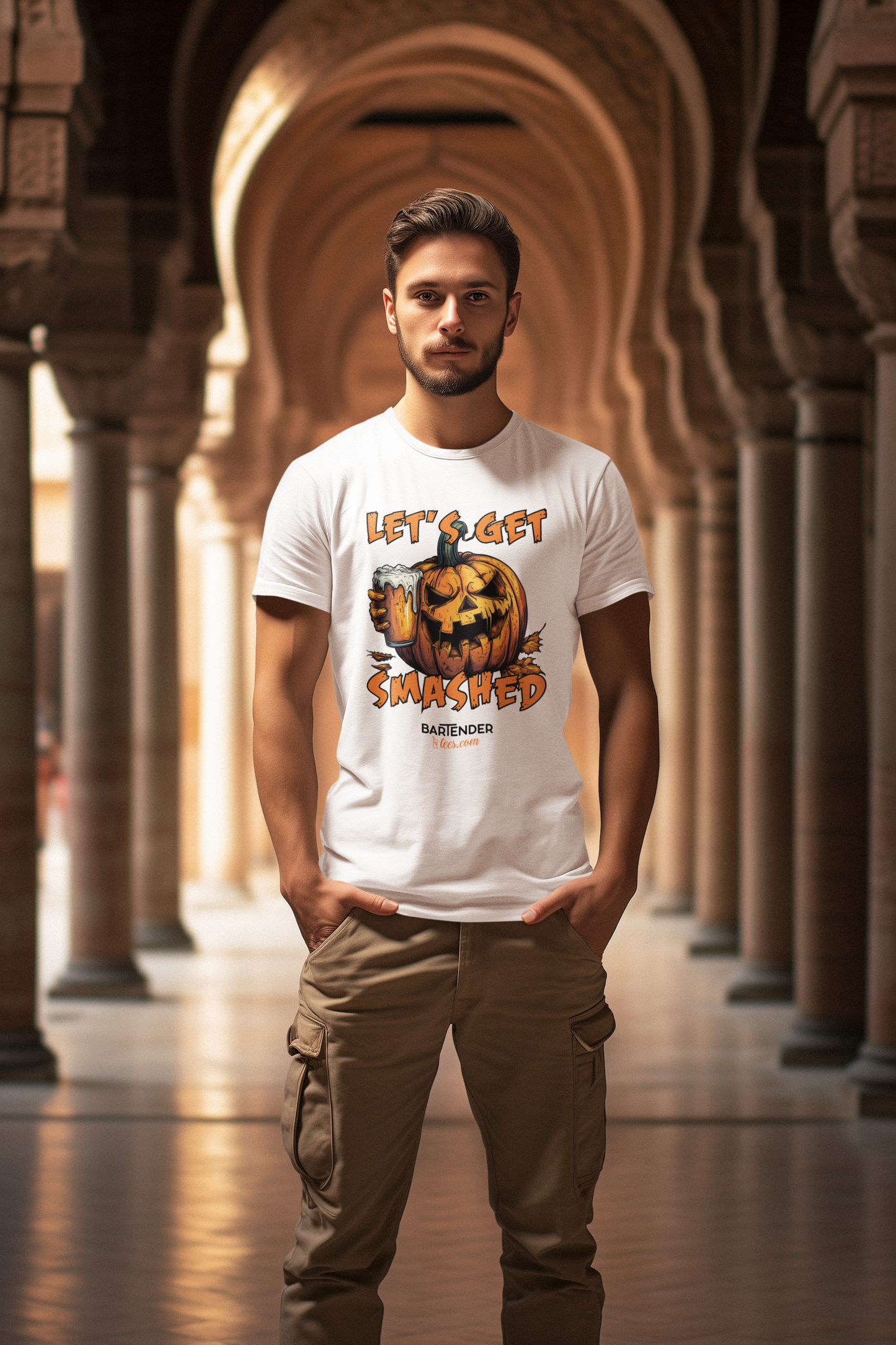 “Let’s Get Smashed” v2 Halloween Bartender Tee
