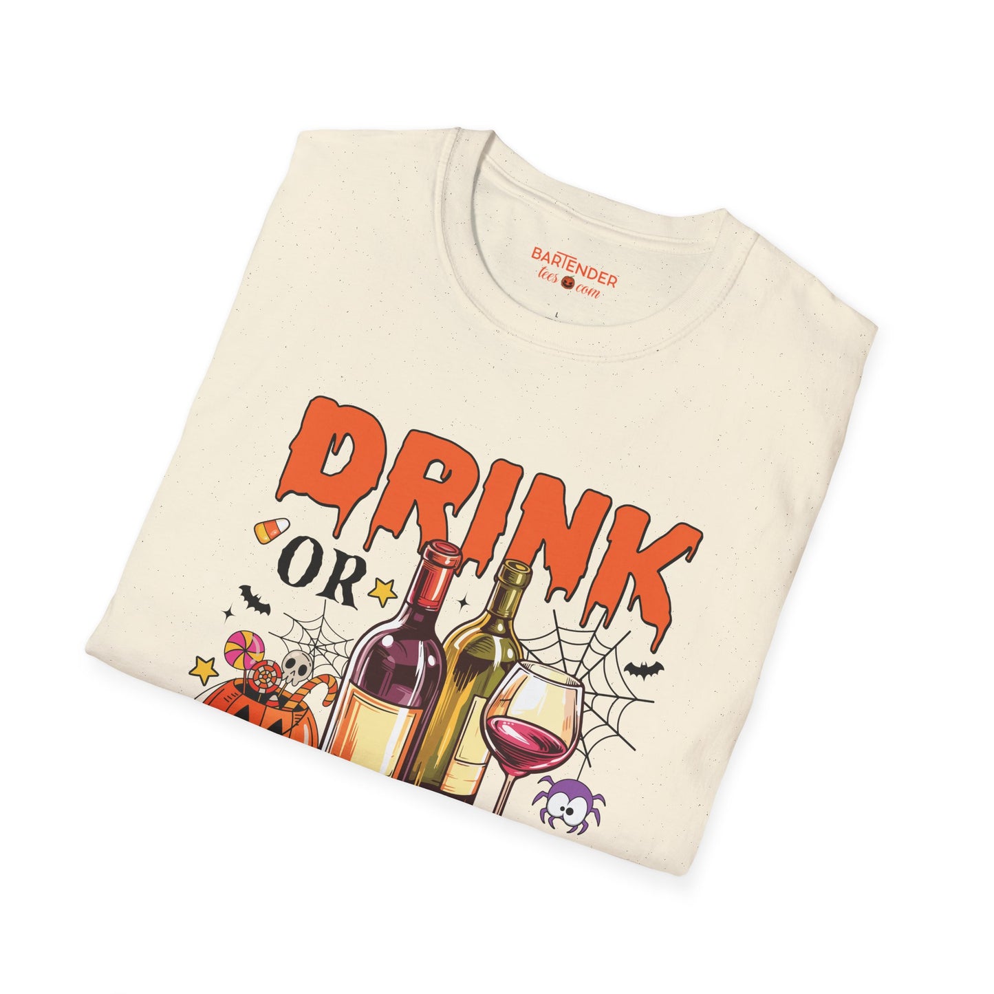 "Drink or Treat" Halloween Bartender Softstyle T-Shirt