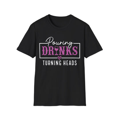 "Pouring Drinks, Turning Heads" Softstyle T-Shirt