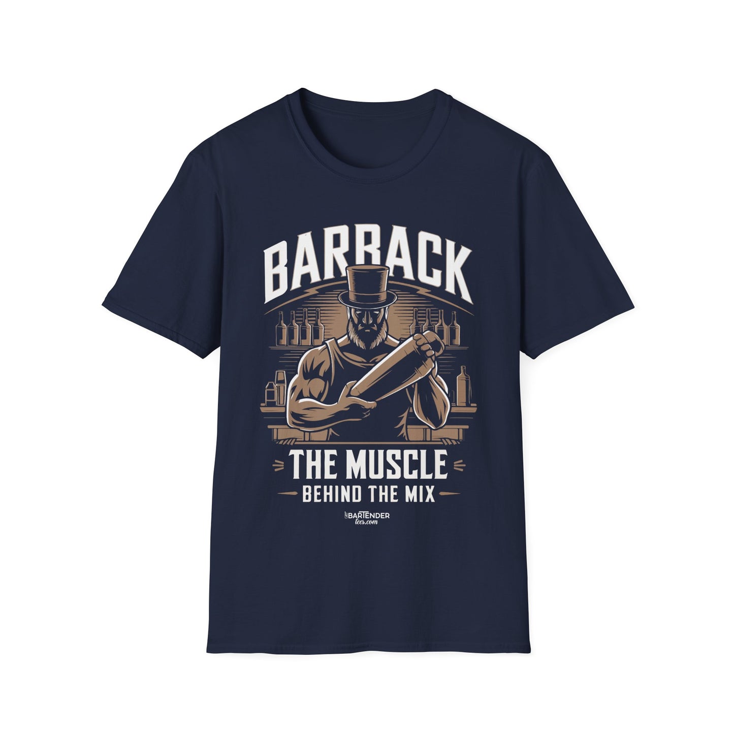 "Barback the muscle behind the mix" Men's Bartender Softstyle T-Shirt