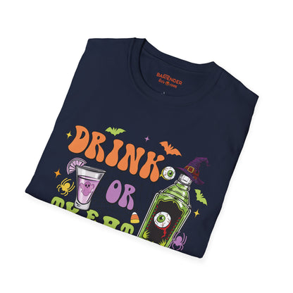 "Drink or Treat Motherfker" Halloween Bartender Softstyle T-Shirt