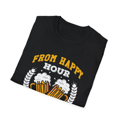 "From Happy Hour to Last Call, I Run It All" Men's Bartender Softstyle T-Shirt