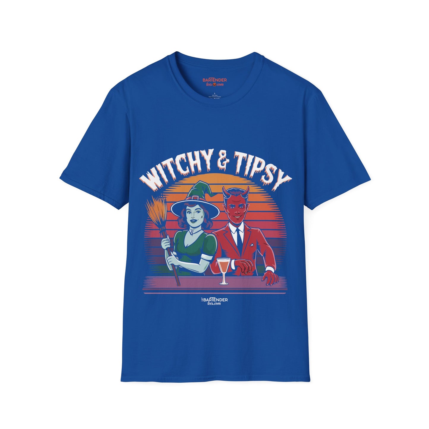 "Witchy & Tipsy" Halloween Bartender Softstyle T-Shirt