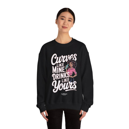 "Curves like mine drinks like yours" Bartender Sweatshirt