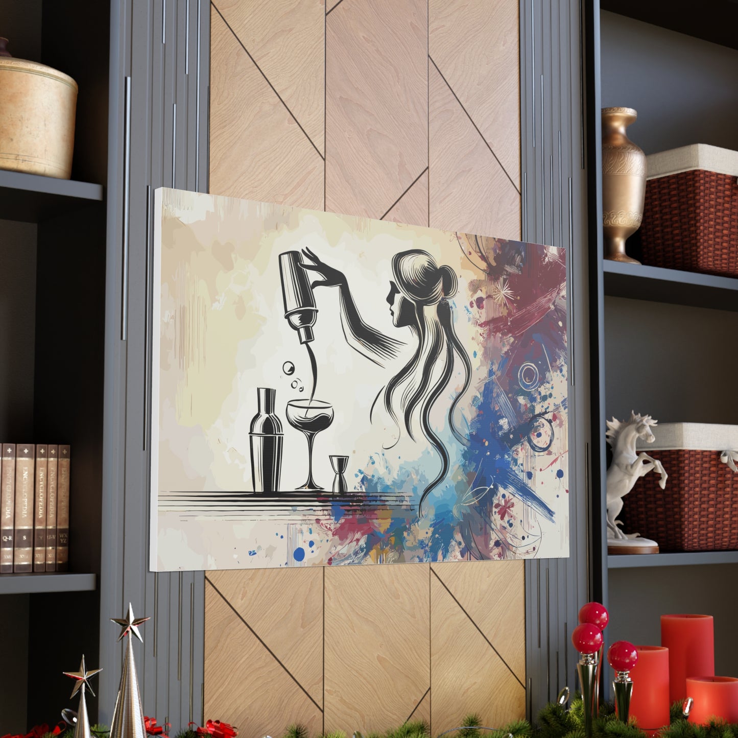 "The Art of Mixology" Bartender Canvas Art