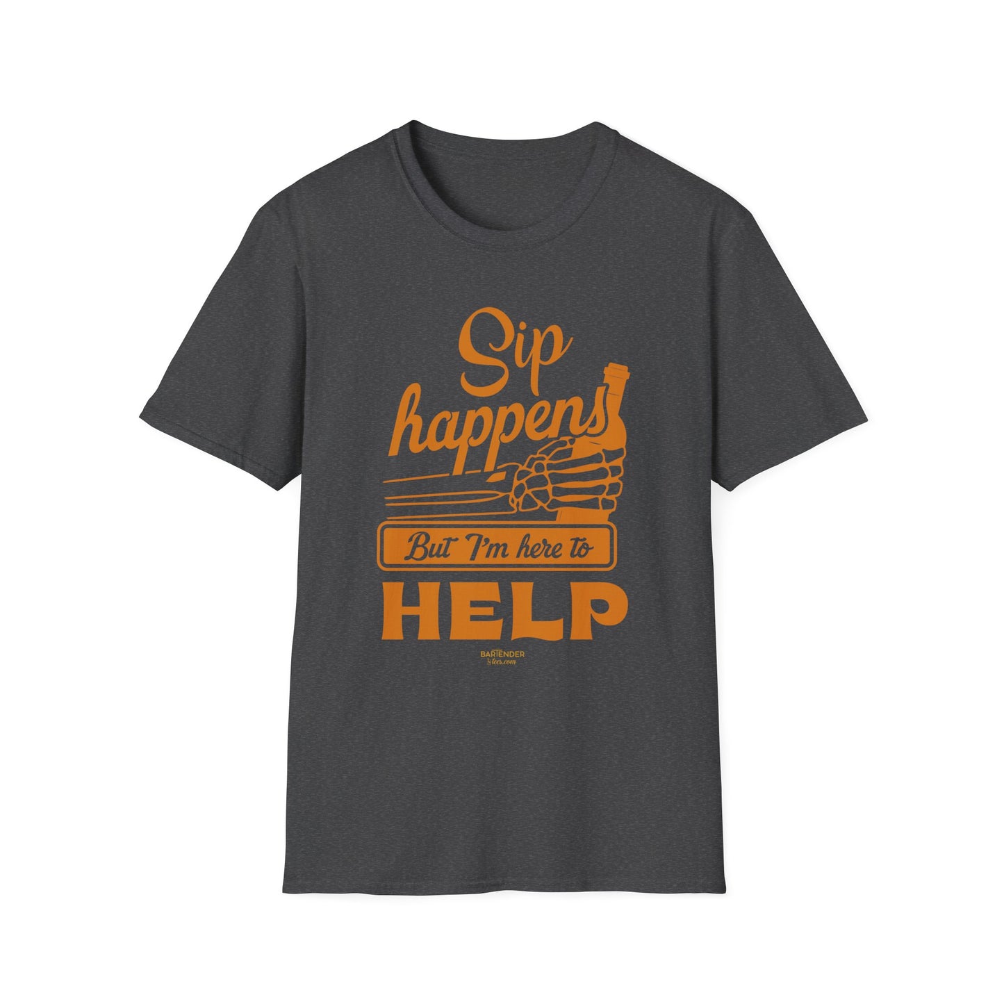 "Sip Happens But I'm Here to Help" Men's Bartender Tee