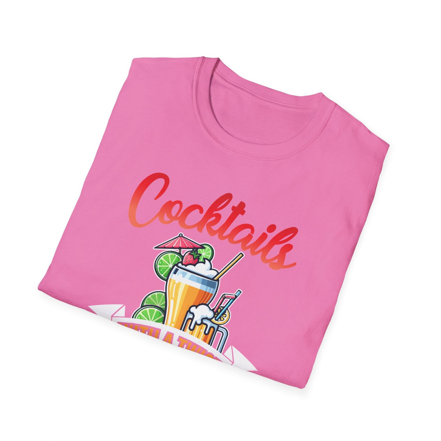 "Cocktails with a Twist of Temptation" Bartender T-shirt