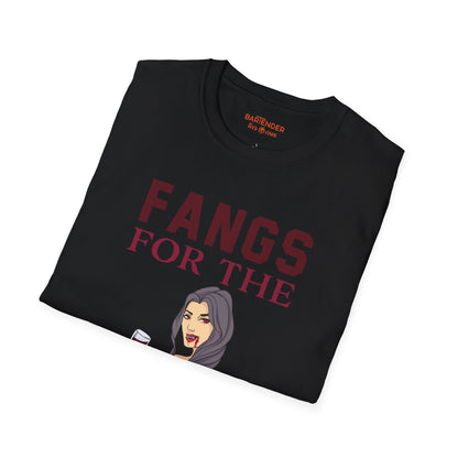 "Fangs for the Memories" Halloween Bartender Softstyle T-Shirt