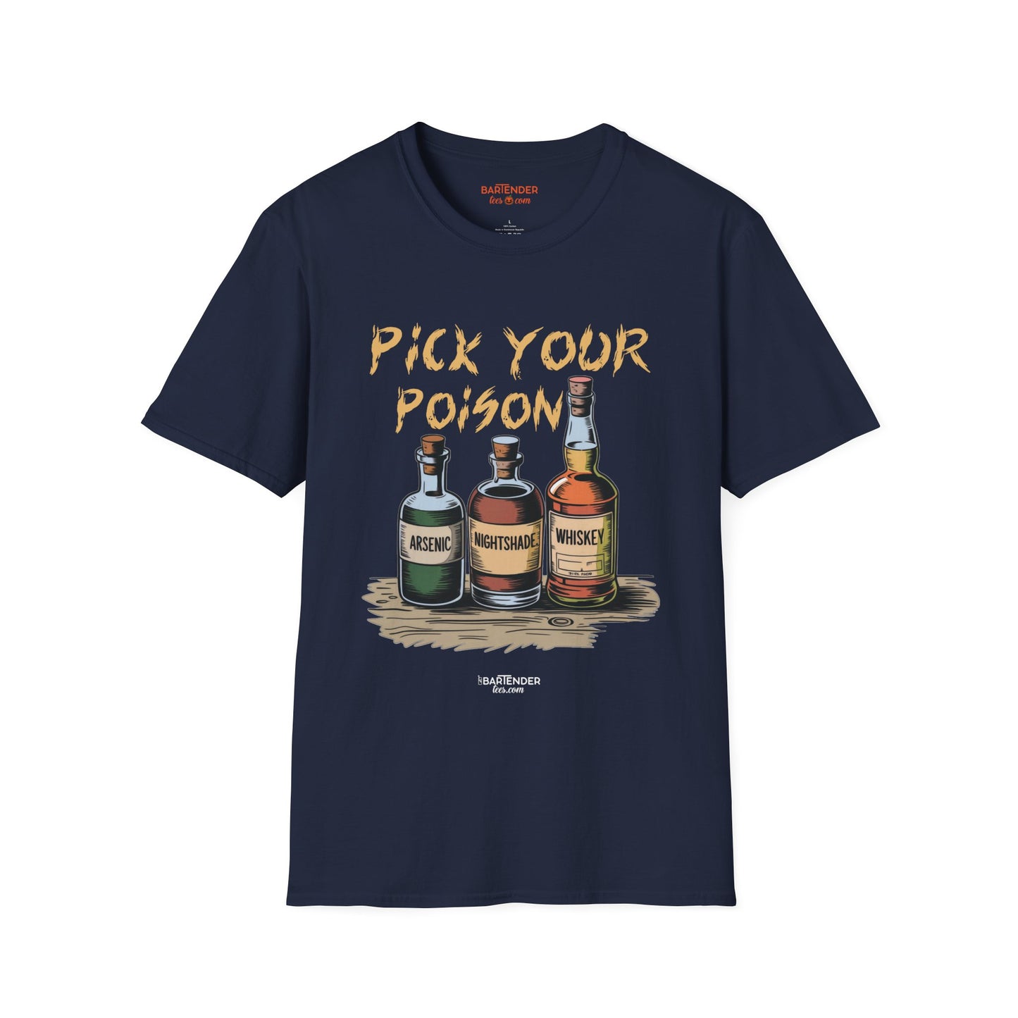 "Pick Your Poison" Halloween Bartender Softstyle T-Shirt