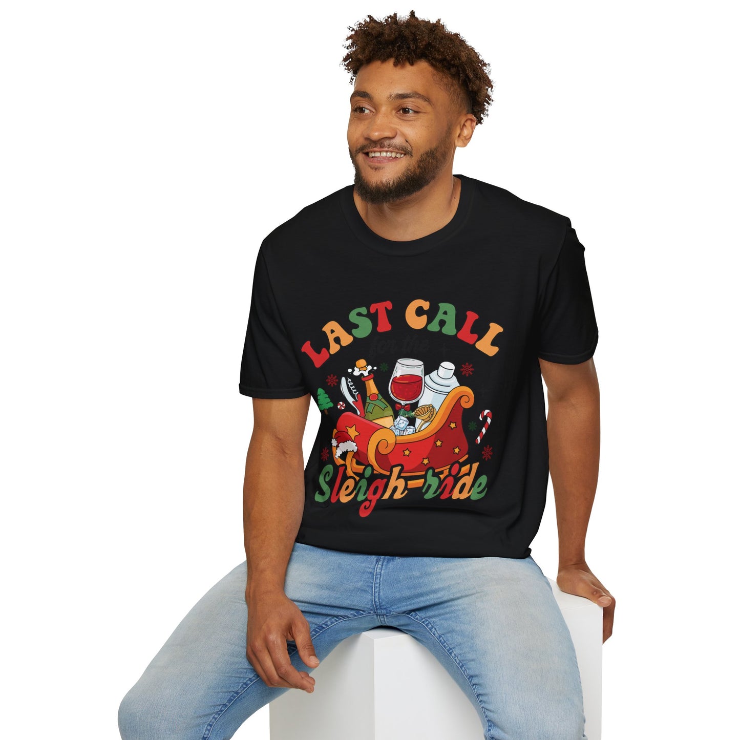 "Last Call for the Sleigh Ride" Softstyle T-Shirt