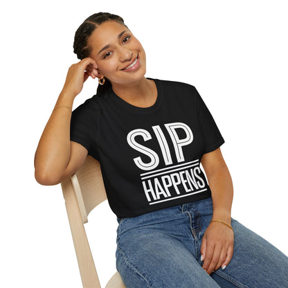 "Sip Happens" Unisex Softstyle T-Shirt