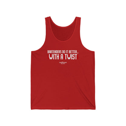 "Bartenders do it better with a twist" Men’s Bartender Tank Top