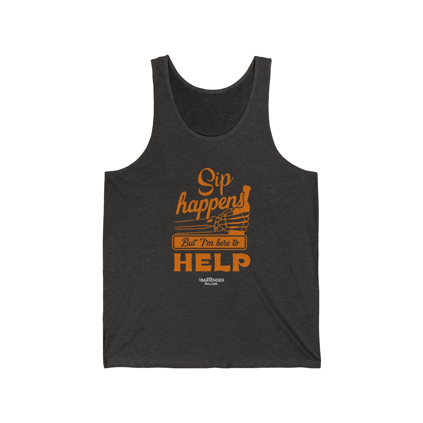 "Sip happens, but Im here to help" Men’s Bartender Tank Top