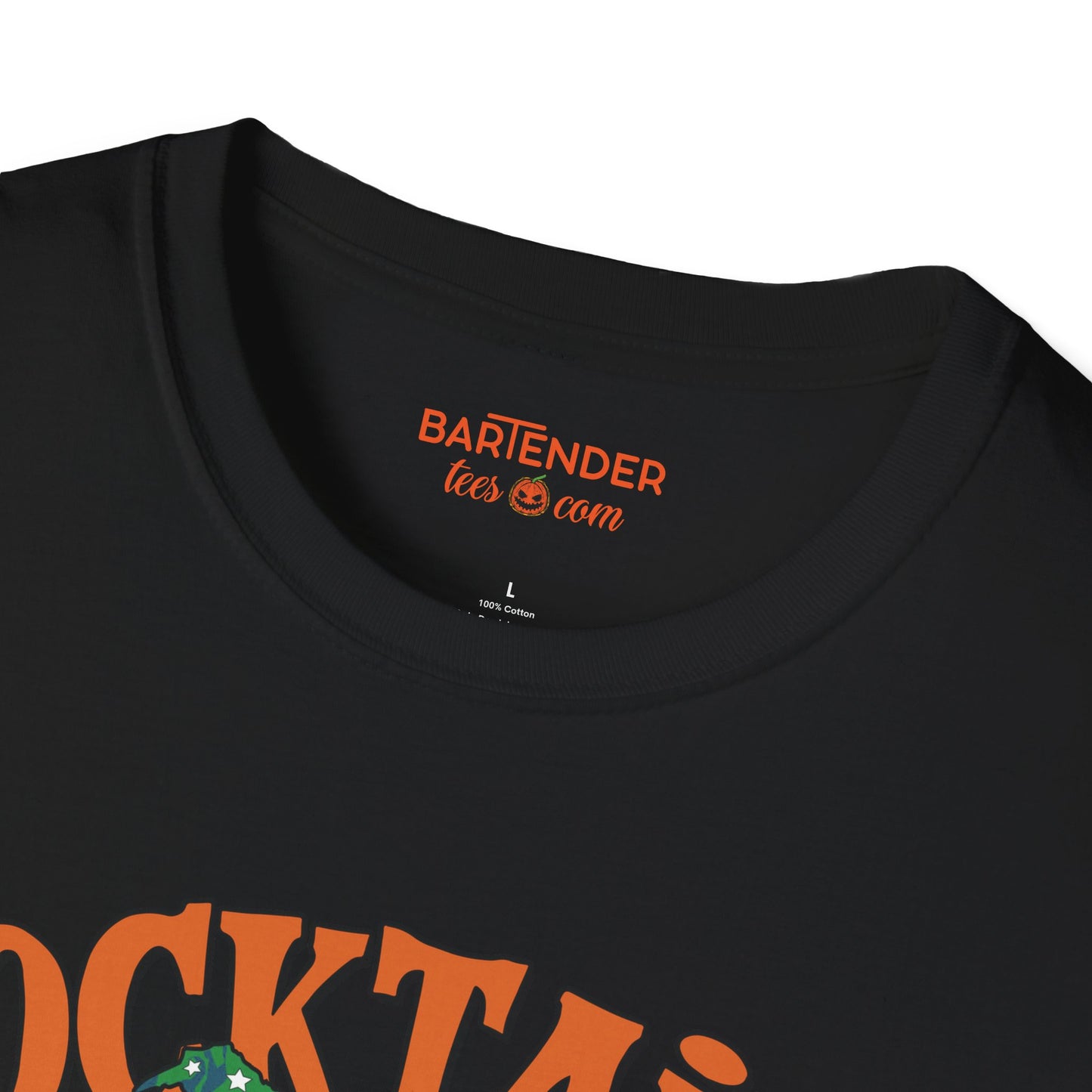 "Cocktails And Curses" Halloween Bartender Softstyle T-Shirt