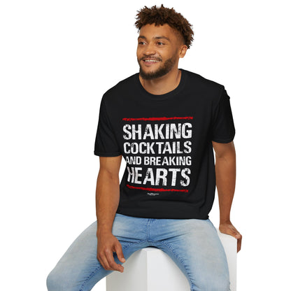 "Shaking Cocktails and Breaking Hearts" Men's Bartender Tee