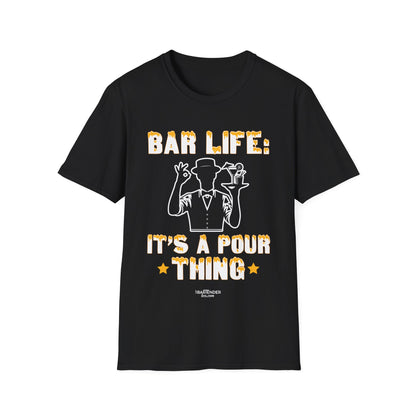 "Bar Life its a pour thing" Men's Bartender Softstyle T-Shirt