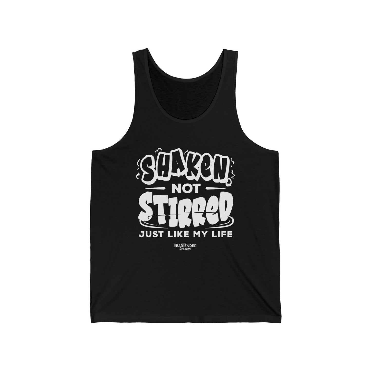 "Shaken not stirred just like my life" Men’s Bartender Tank Top