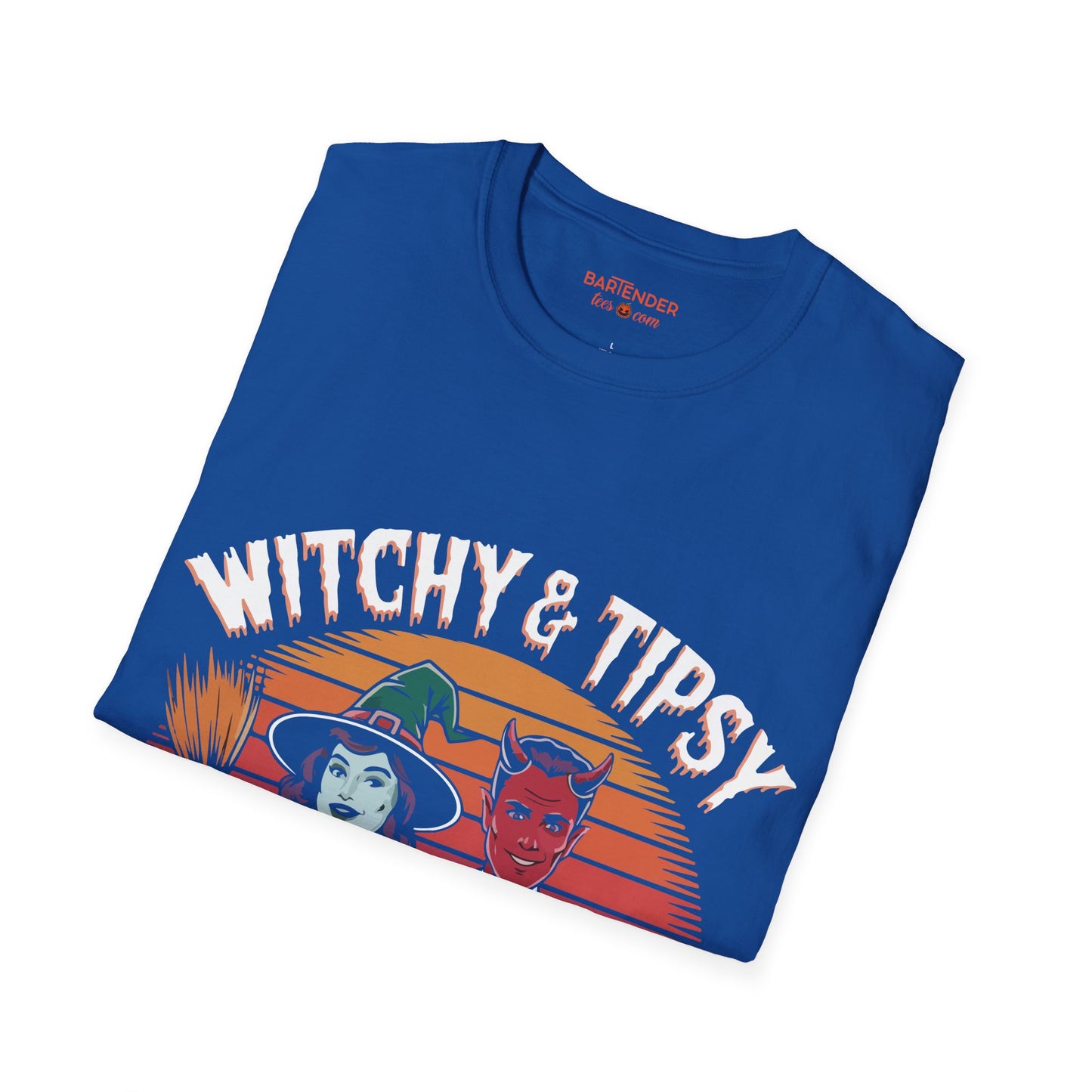 "Witchy & Tipsy" Halloween Bartender Softstyle T-Shirt