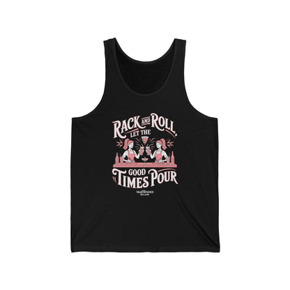 "Rack and roll let the good times pour" Men’s Bartender Tank Top