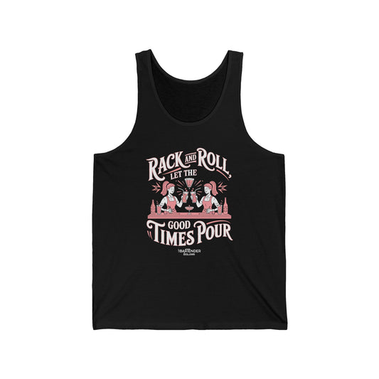 "Rack and roll let the good times pour" Men’s Bartender Tank Top