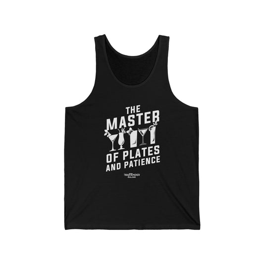 "The master of plates and patience" Men’s Bartender Tank Top