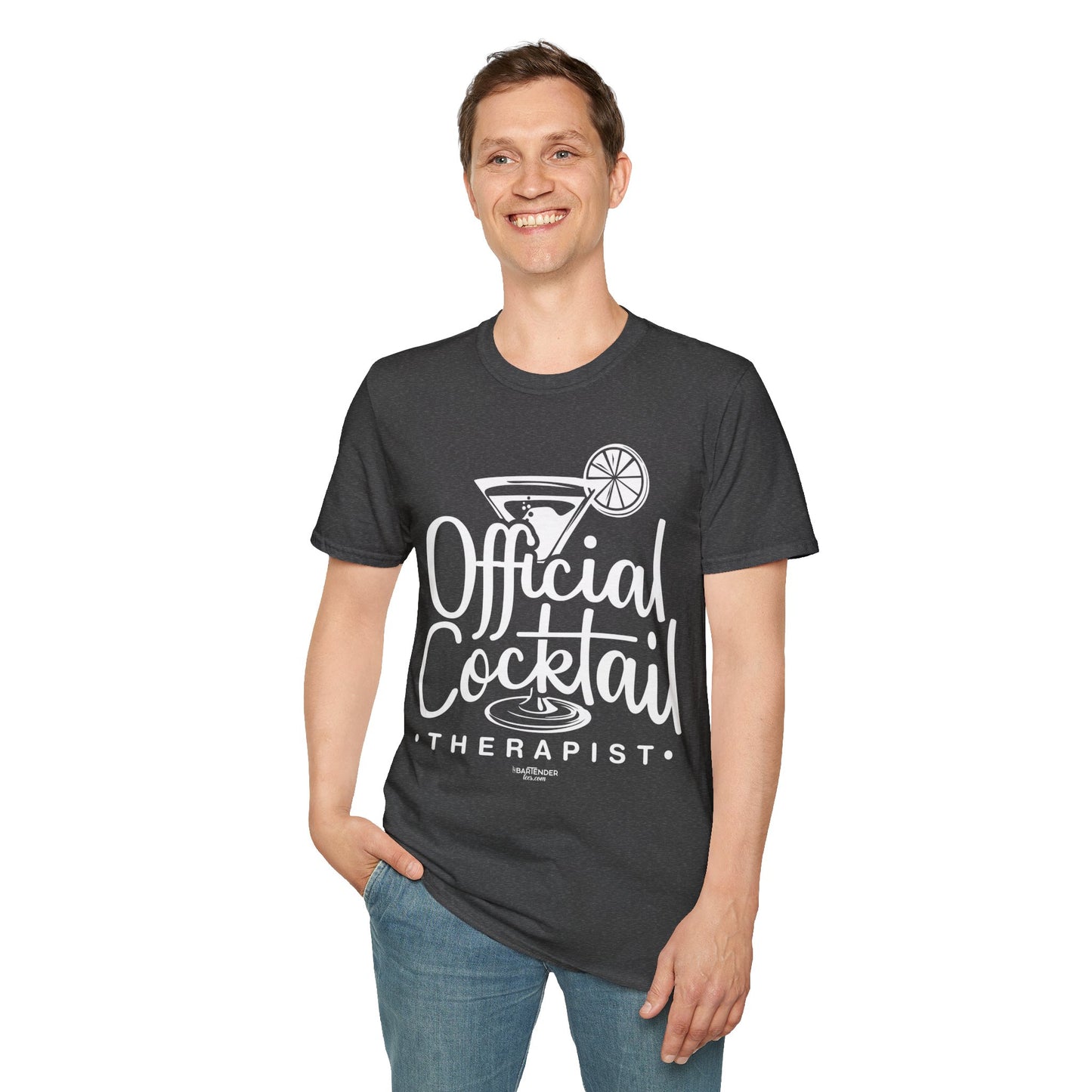 "Official Cocktail Therapist" Men's Bartender Tee