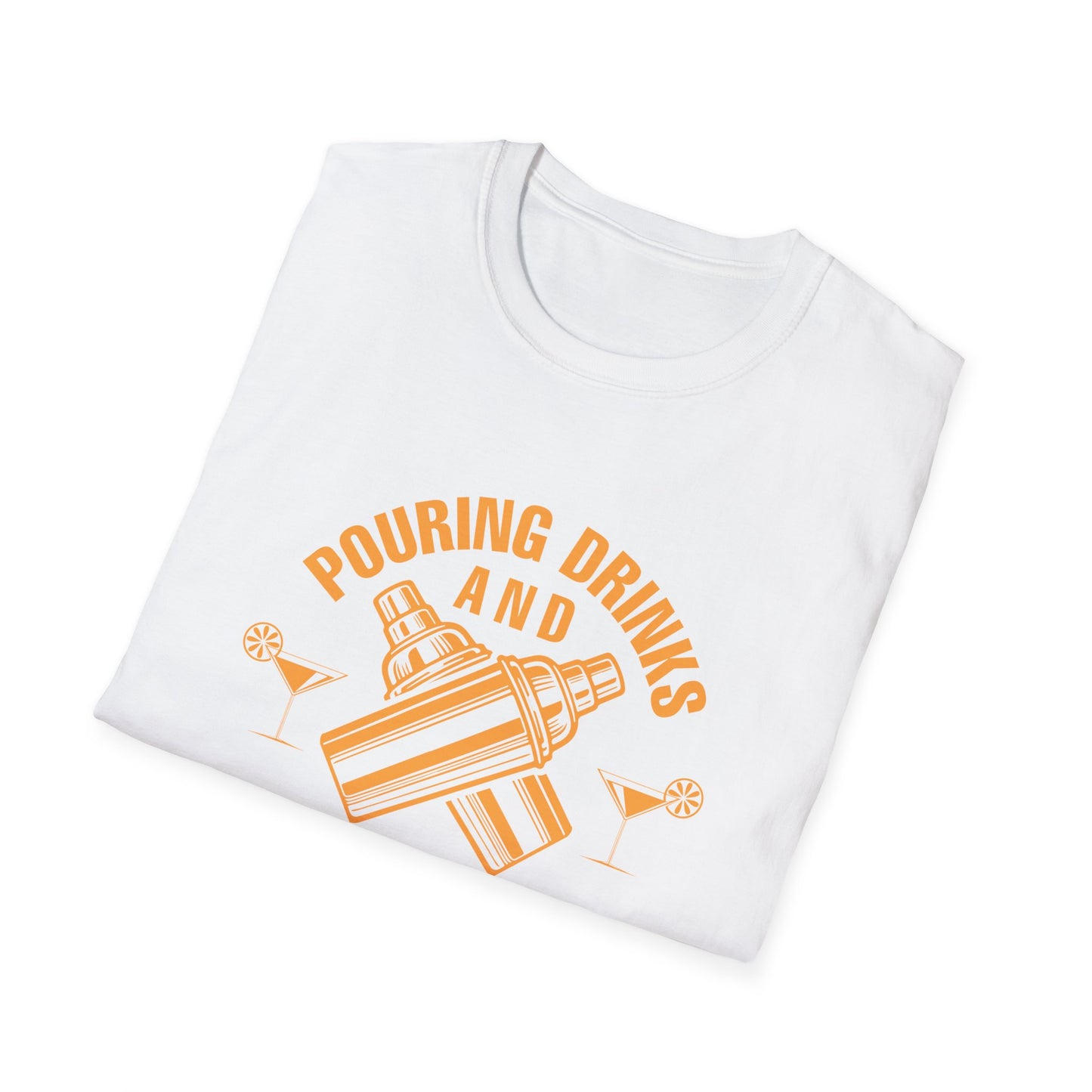 "Pouring Drinks and Throwing Shade" Men's Bartender Tee