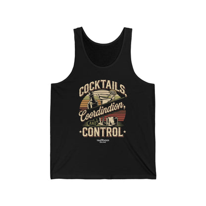 "Cocktails coordination and control" Men’s Bartender Tank Top