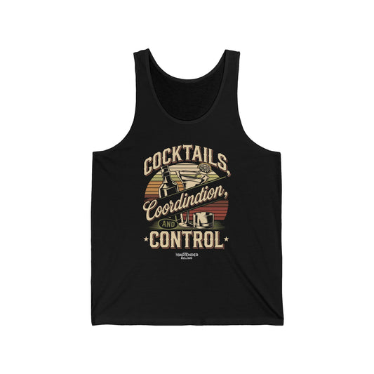 "Cocktails coordination and control" Men’s Bartender Tank Top