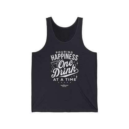 "Pouring happiness one drink at a time" Men’s Bartender Tank Top