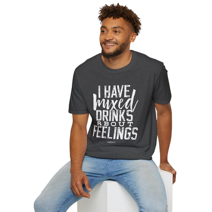 "I Have Mixed Drinks About Feelings" Men's Bartender Tee