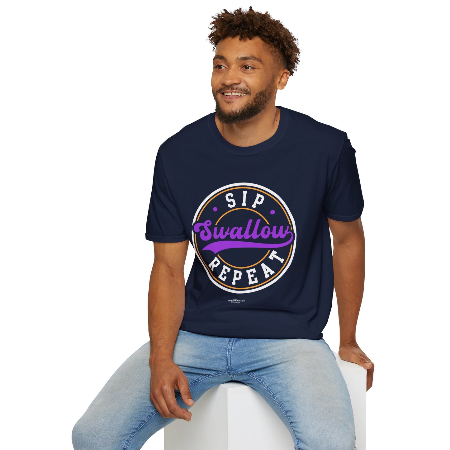 "Sip Swallow Repeat" Men's Bartender Tee