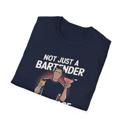 "Not Just a Bartender, A Beverage Genius" Softstyle T-Shirt