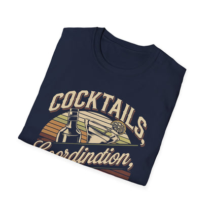 "Cocktails coordination and control" Men's Bartender Softstyle T-Shirt