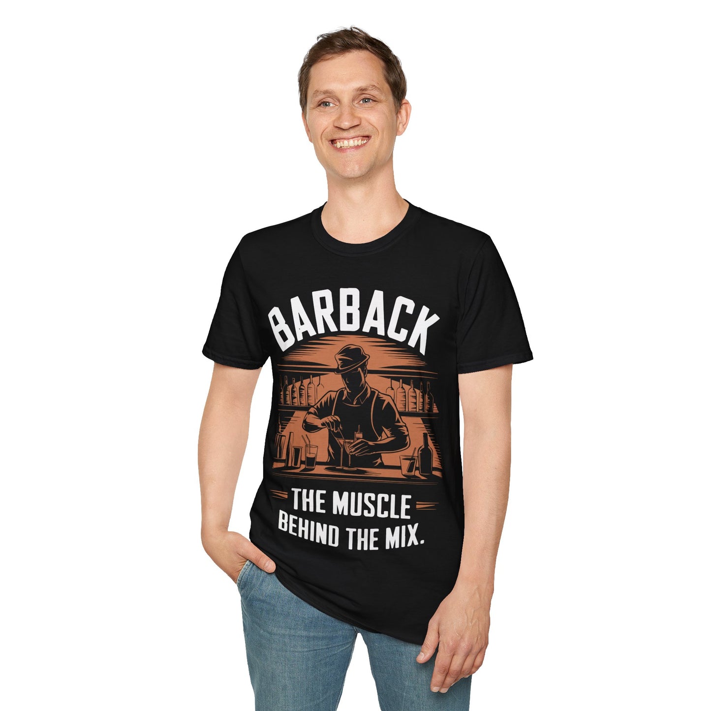 "Barback: The Muscle Behind the Mix" Softstyle T-Shirt