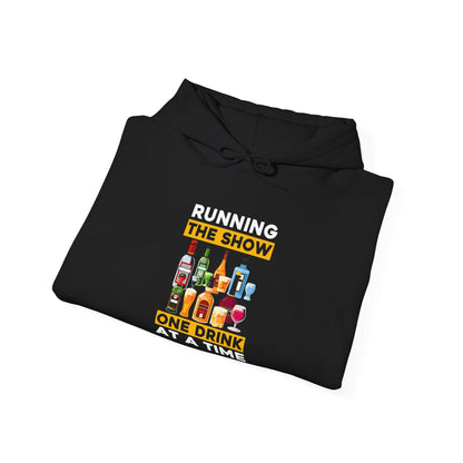 "Running the Show, One Drink at a Time" Bartender Hooded Sweatshirt