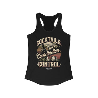 "Cocktails coordination and control" Women's Bartender Tank Tops