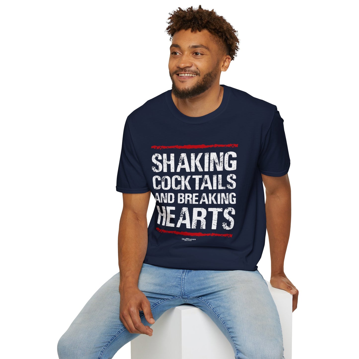 "Shaking Cocktails and Breaking Hearts" Men's Bartender Tee